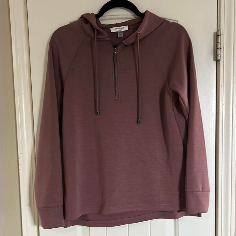 Cable & Gauge Pink Pullover Hoodie Sweatshirt